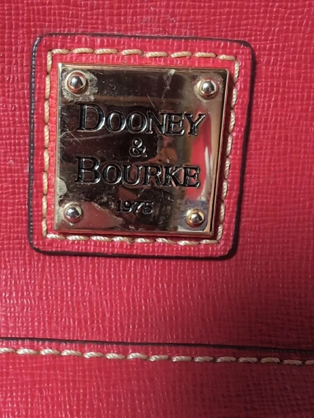 Dooney & Bourke Red Saffiano Satchel
